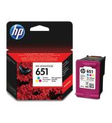 HP 651 3farebná ink kazeta, C2P11AE